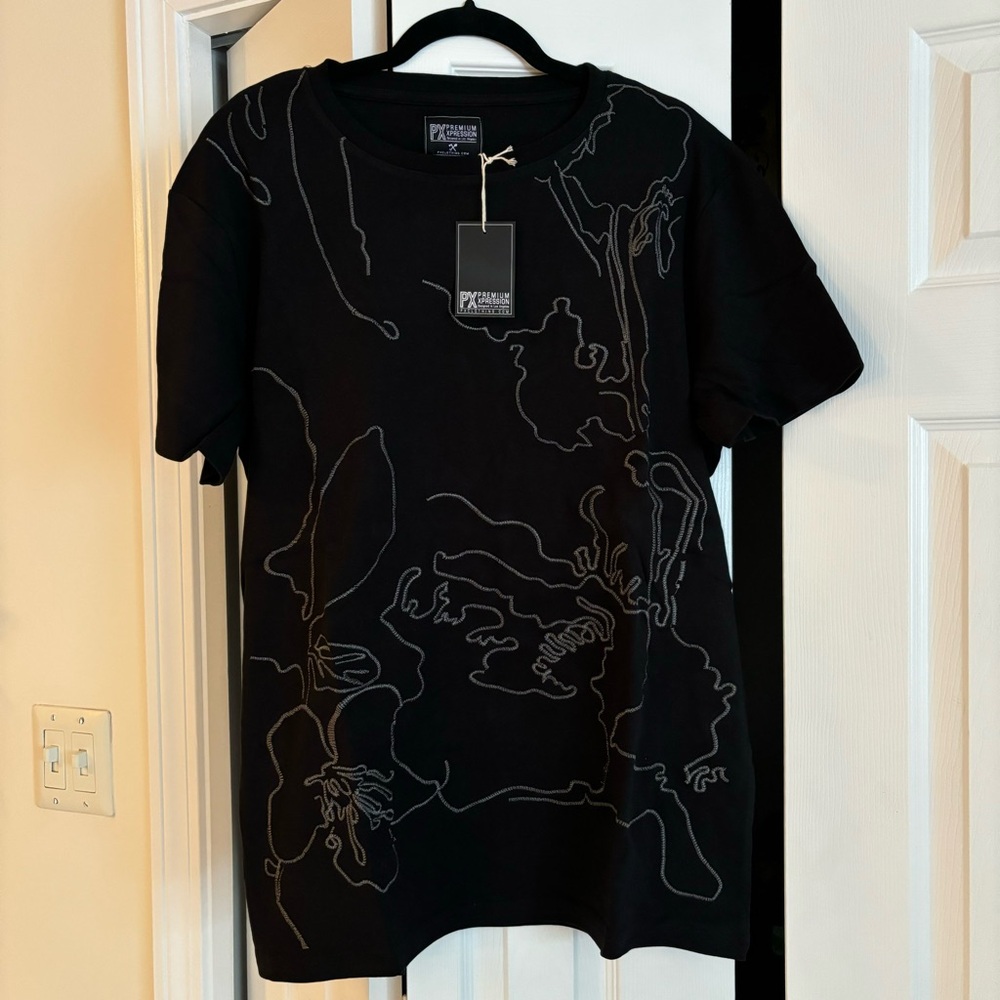 PX Abstract Embroidered Short-Sleeve T-Shirt